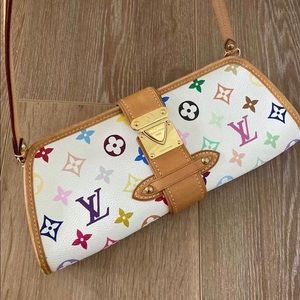 SOLD❗️❗️❗️Authentic Louis Vuitton white multicolor Shirley purse
